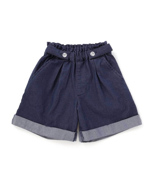 BeBe Petits Pois Vert(ベベプチポワヴェール)の「【店舗限定】裾折り返しデニムショートパンツ(95~160cm)(デニムパンツ・キッズ・ネイビー/グレー・120cm/150cm/160cm/140cm/110cm/130cm)」の13枚目の写真
