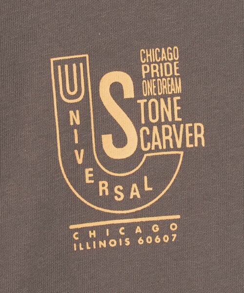 UNIVERSAL OVERALL(ユニバーサルオーバーオール)の「【別注】<UNIVERSAL OVERALL>グラフィック プリント Tシャツ / キッズ 100cm-130cm(Tシャツ/カットソー・キッズ・ホワイト/ダークブラウン/ダークグレー・S(120-130cm)/XS(100-110cm))」の12枚目の写真
