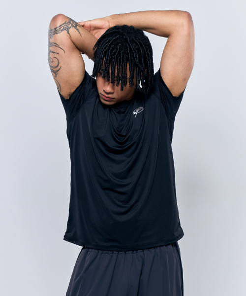 PHYSICAL GARMENTS（フィジカルガーメンツ）の「P2545 機能性ドライデイリーマッスル半袖 [ブラック]（Tシャツ/カットソー・メンズ・ブラック・MEDIUM/LARGE/X-LARGE/XX-LARGE）」の2枚目の写真