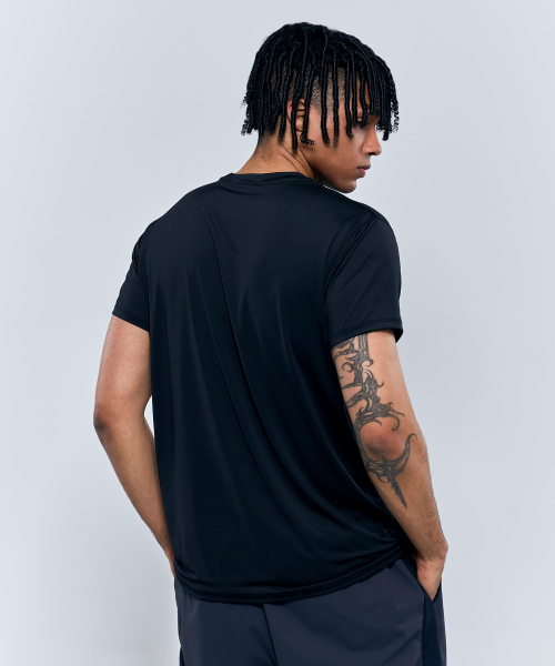 PHYSICAL GARMENTS（フィジカルガーメンツ）の「P2545 機能性ドライデイリーマッスル半袖 [ブラック]（Tシャツ/カットソー・メンズ・ブラック・MEDIUM/LARGE/X-LARGE/XX-LARGE）」の3枚目の写真