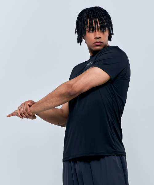 PHYSICAL GARMENTS（フィジカルガーメンツ）の「P2545 機能性ドライデイリーマッスル半袖 [ブラック]（Tシャツ/カットソー・メンズ・ブラック・MEDIUM/LARGE/X-LARGE/XX-LARGE）」の4枚目の写真