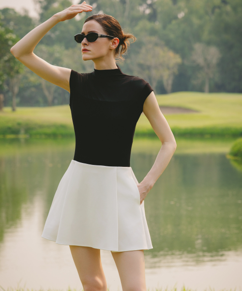OBER GOLF（オーベルゴルフ）の「ソフトメッシュキャップスリーブベーストップ（ブラック）（Tシャツ/カットソー・レディース・ブラック・FREE）」の3枚目の写真