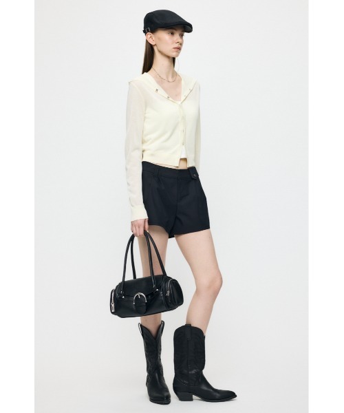 MOUSSY(マウジー)の「SHEER HOOKED カーディガン(カーディガン/ボレロ・レディース・ブラック/ネイビー/オフホワイト・FREE)」の14枚目の写真