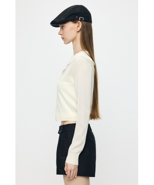 MOUSSY(マウジー)の「SHEER HOOKED カーディガン(カーディガン/ボレロ・レディース・ブラック/ネイビー/オフホワイト・FREE)」の17枚目の写真