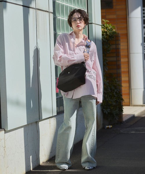 ELLEgirl（エルガール）の「撥水 2wayショルダーバッグ L（ショルダーバッグ・レディース・ブラック系その他/ブラック・FREE）」の6枚目の写真