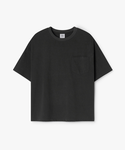 WEST GRAND BOULEVARD(ウエストグランドブルバード)の「アーバンピグメントワンポケットクロップTシャツCHARCOAL(Tシャツ/カットソー・メンズ・その他・MEDIUM/LARGE/X-LARGE)」の1枚目の写真