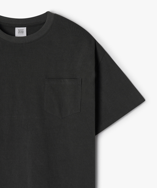 WEST GRAND BOULEVARD(ウエストグランドブルバード)の「アーバンピグメントワンポケットクロップTシャツCHARCOAL(Tシャツ/カットソー・メンズ・その他・MEDIUM/LARGE/X-LARGE)」の5枚目の写真