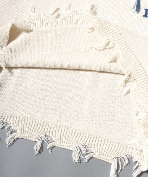 ANPAS（アンパス）の「Heart Jacquard Knit Vest / ハートジャカードニットベスト  Vネック ユニセックス メンズ レディース トップス 春夏（ベスト・メンズ・ホワイト/ブラック・M/L）」の3枚目の写真