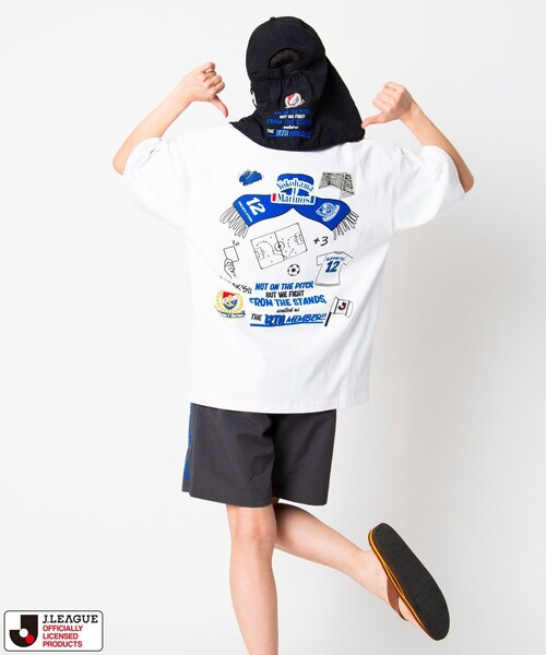 FREAK'S STORE（フリークスストア）の「J.LEAGUE×FREAK'S STORE 別注 SUPPORTERS NYLON SHORTS 【横浜 F・マリノス】（その他パンツ・メンズ・チャコールグレー/ブラック・LARGE/MEDIUM/SMALL）」の3枚目の写真