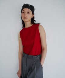 SHENERY | 【5色展開】リブコンパクトノースリーブ(Tシャツ/カットソー)