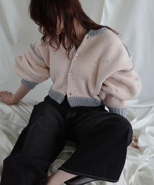 WILLFULLY(ウィルフリー)の「short heart dot jacquard reversible knit cardigan(ニット/セーター・レディース・タン/ホワイト系その他/レッド系その他/グレー×ピンク・FREE)」の17枚目の写真