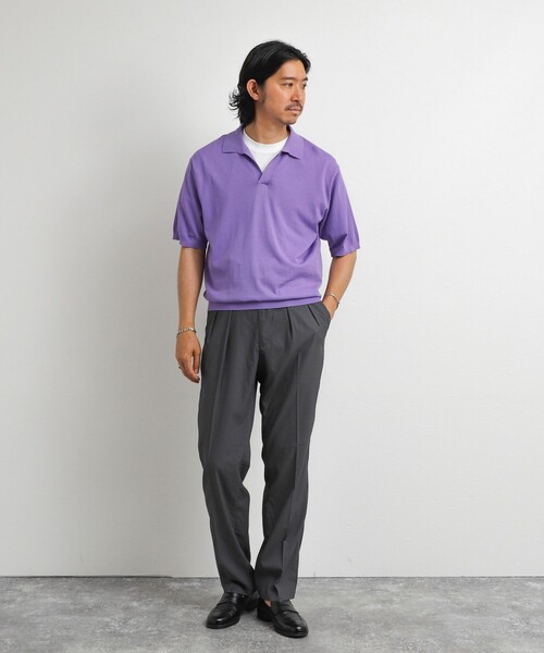 NOLLEY’S(ノーリーズ)の「Dot Air イージーパンツ 通気性/UVカット 26SS(その他パンツ・メンズ・ブラウン/ホワイト系その他/グレー・M/S/XL/L)」の4枚目の写真