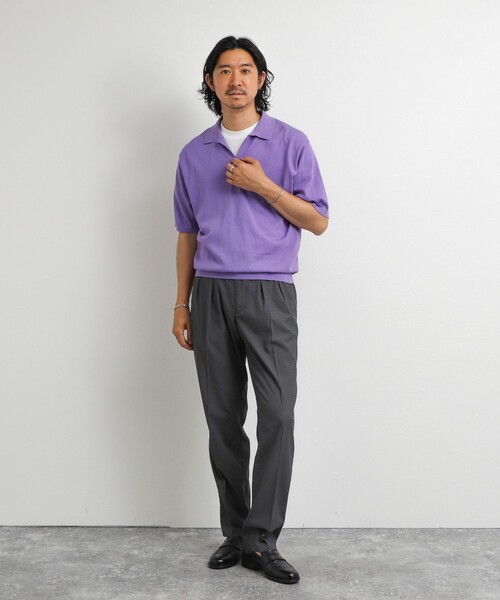 NOLLEY’S(ノーリーズ)の「Dot Air イージーパンツ 通気性/UVカット 26SS(その他パンツ・メンズ・ブラウン/ホワイト系その他/グレー・M/S/XL/L)」の5枚目の写真