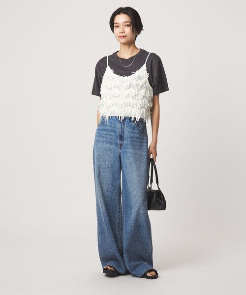 green label relaxing(グリーンレーベルリラクシング)の「ファンシー ニット キャミソール(キャミソール・レディース・ブラック/ホワイト・FREE)」の20枚目の写真