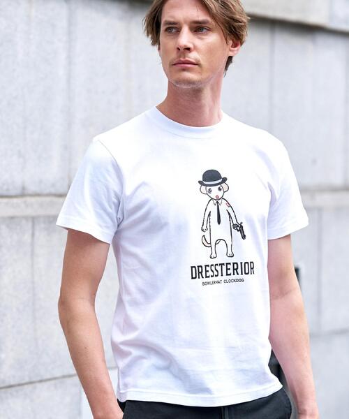 DRESSTERIOR（ドレステリア）の「◆【EC＆大阪ルクア店限定】ボーラーハットクロックドッグTシャツ（Tシャツ/カットソー・メンズ・ホワイト・92/91/90/94）」の2枚目の写真