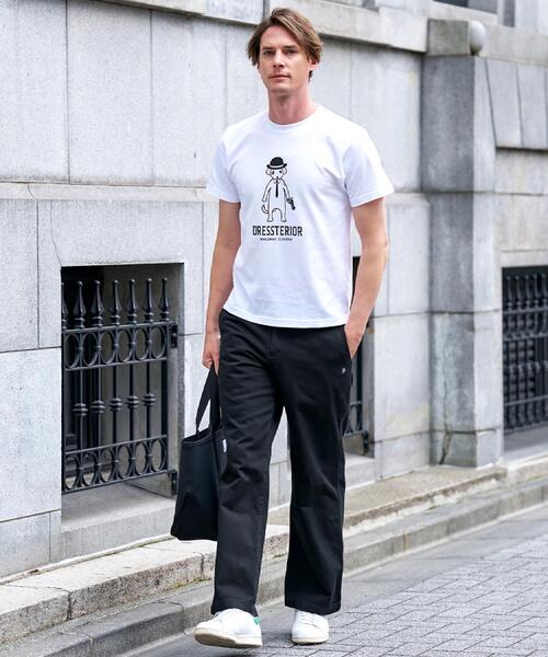 DRESSTERIOR（ドレステリア）の「◆【EC＆大阪ルクア店限定】ボーラーハットクロックドッグTシャツ（Tシャツ/カットソー・メンズ・ホワイト・92/91/90/94）」の3枚目の写真