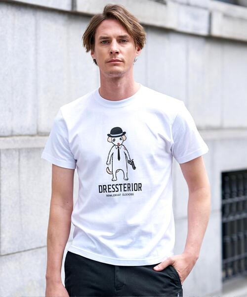 DRESSTERIOR（ドレステリア）の「◆【EC＆大阪ルクア店限定】ボーラーハットクロックドッグTシャツ（Tシャツ/カットソー・メンズ・ホワイト・92/91/90/94）」の4枚目の写真