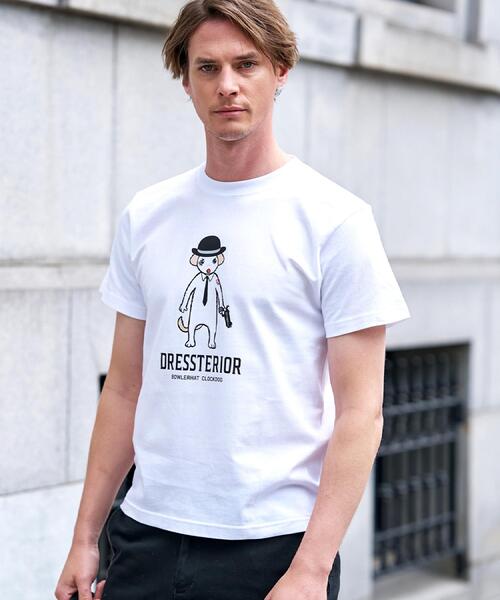 DRESSTERIOR（ドレステリア）の「◆【EC＆大阪ルクア店限定】ボーラーハットクロックドッグTシャツ（Tシャツ/カットソー・メンズ・ホワイト・92/91/90/94）」の5枚目の写真