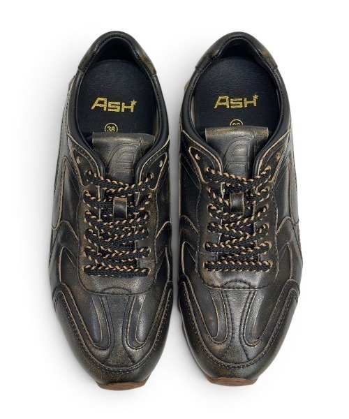 ASH(アッシュ)の「アッシュ【KASAR】ビンテージ加工スニーカー レトロ 汚し加工 フラット 薄底 ロープロ(スニーカー・レディース・ブラック・35/36/37/38/39)」の11枚目の写真