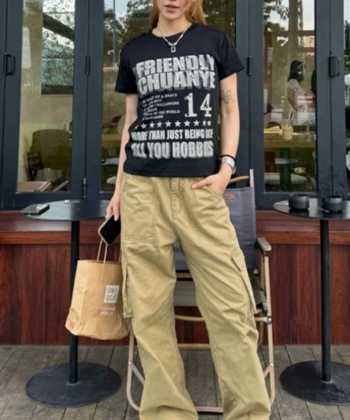 Vipoa(ヴィポア)の「vintage logo print tee(Tシャツ/カットソー・レディース・グレー/ブラック/ホワイト・FREE)」の5枚目の写真