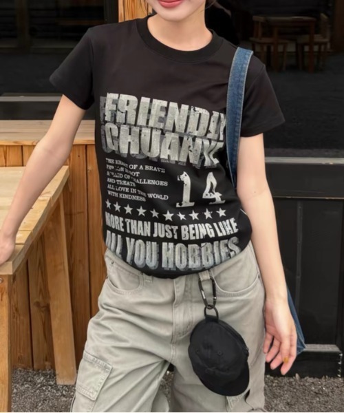 Vipoa(ヴィポア)の「vintage logo print tee(Tシャツ/カットソー・レディース・グレー/ブラック/ホワイト・FREE)」の7枚目の写真