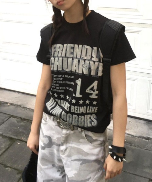 Vipoa(ヴィポア)の「vintage logo print tee(Tシャツ/カットソー・レディース・グレー/ブラック/ホワイト・FREE)」の10枚目の写真