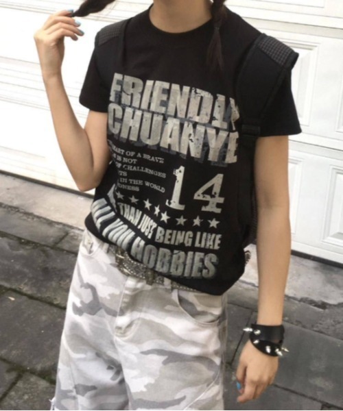 Vipoa(ヴィポア)の「vintage logo print tee(Tシャツ/カットソー・レディース・グレー/ブラック/ホワイト・FREE)」の11枚目の写真