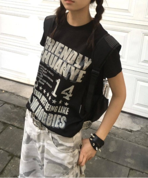 Vipoa(ヴィポア)の「vintage logo print tee(Tシャツ/カットソー・レディース・グレー/ブラック/ホワイト・FREE)」の12枚目の写真