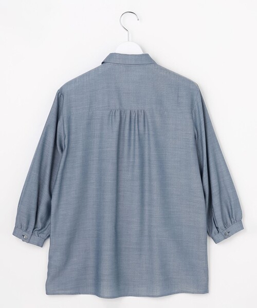 J.PRESS Ladies(J.プレス レディス)の「【シーンレスに活躍】ウォッシャブルキュプラツイル タックデザイン ブラウス(シャツ/ブラウス・レディース・ブルー系/パープル系1/ダークブラウン系1/ブラック系3・XS)」の16枚目の写真