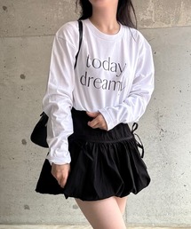 シンプルガーリーロゴロンT/長袖Tシャツ(hsyd)