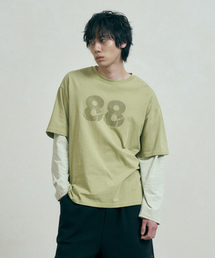 FERNOV（ペルノブ）の「88レイヤードロングスリーブグリーン（Tシャツ/カットソー）」