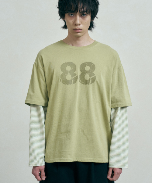 FERNOV(ペルノブ)の「88レイヤードロングスリーブグリーン(Tシャツ/カットソー・レディース・その他・2/1)」の2枚目の写真