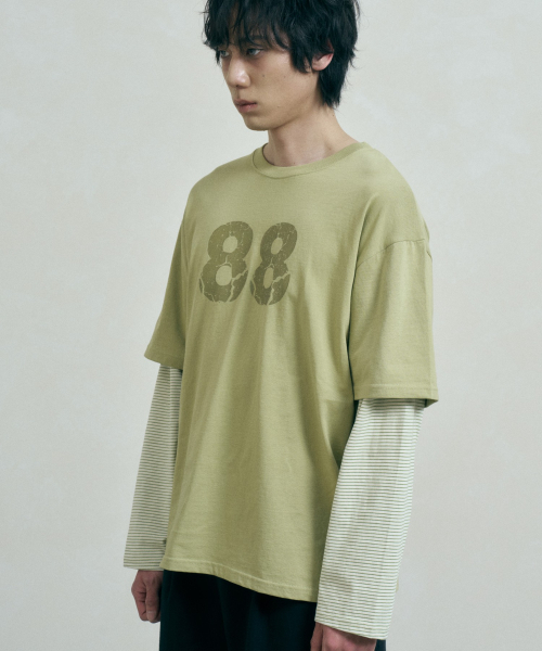 FERNOV(ペルノブ)の「88レイヤードロングスリーブグリーン(Tシャツ/カットソー・レディース・その他・2/1)」の3枚目の写真