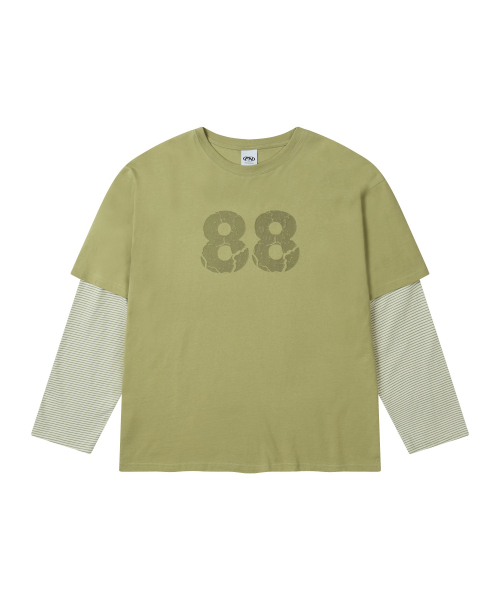 FERNOV(ペルノブ)の「88レイヤードロングスリーブグリーン(Tシャツ/カットソー・レディース・その他・2/1)」の6枚目の写真