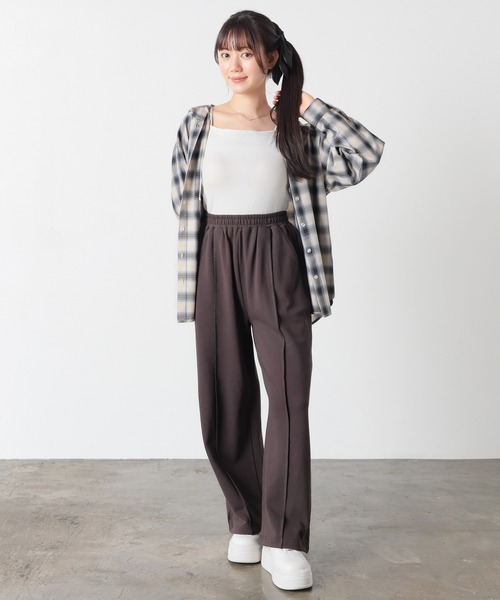 Honeys(ハニーズ)の「スウェットパンツ(スウェットパンツ・レディース・ブラウン/杢グレー/スミクロ・S/M/LL/L/SS)」の5枚目の写真