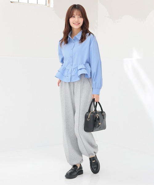 Honeys(ハニーズ)の「スウェットパンツ(スウェットパンツ・レディース・ブラウン/杢グレー/スミクロ・S/M/LL/L/SS)」の11枚目の写真