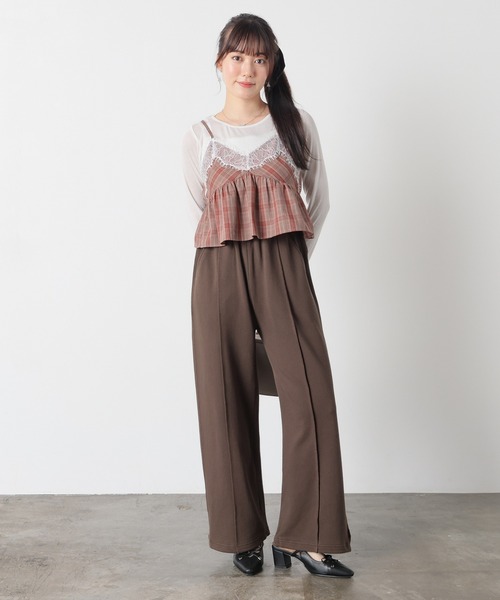 Honeys(ハニーズ)の「スウェットパンツ(スウェットパンツ・レディース・ブラウン/杢グレー/スミクロ・S/M/LL/L/SS)」の14枚目の写真