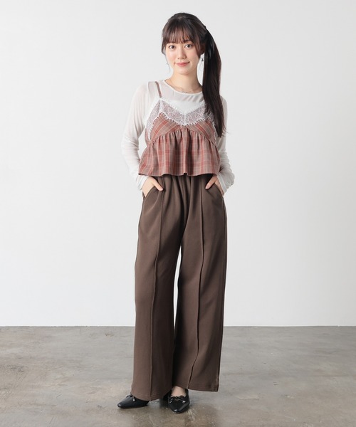 Honeys(ハニーズ)の「スウェットパンツ(スウェットパンツ・レディース・ブラウン/杢グレー/スミクロ・S/M/LL/L/SS)」の15枚目の写真