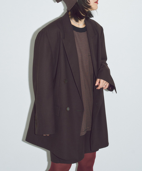 CITYSHOP（シティーショップ）の「DOUBLE OVER ジャケット（その他アウター・レディース・ブラック/ブラウン・38/36）」の2枚目の写真
