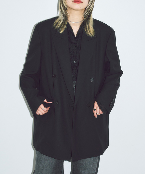 CITYSHOP（シティーショップ）の「DOUBLE OVER ジャケット（その他アウター・レディース・ブラック/ブラウン・38/36）」の3枚目の写真
