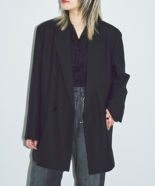 CITYSHOP（シティーショップ）の「DOUBLE OVER ジャケット（その他アウター・レディース・ブラック/ブラウン・38/36）」の4枚目の写真