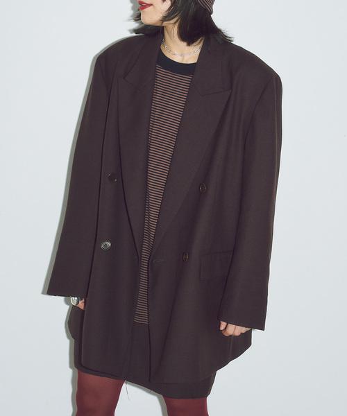 CITYSHOP（シティーショップ）の「DOUBLE OVER ジャケット（その他アウター・レディース・ブラック/ブラウン・38/36）」の5枚目の写真