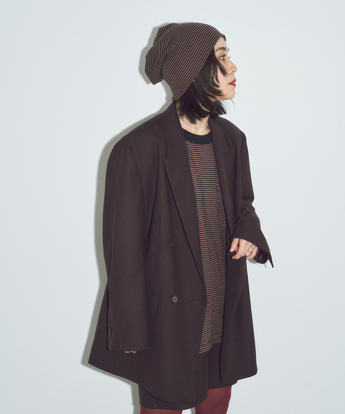 CITYSHOP（シティーショップ）の「DOUBLE OVER ジャケット（その他アウター・レディース・ブラック/ブラウン・38/36）」の6枚目の写真