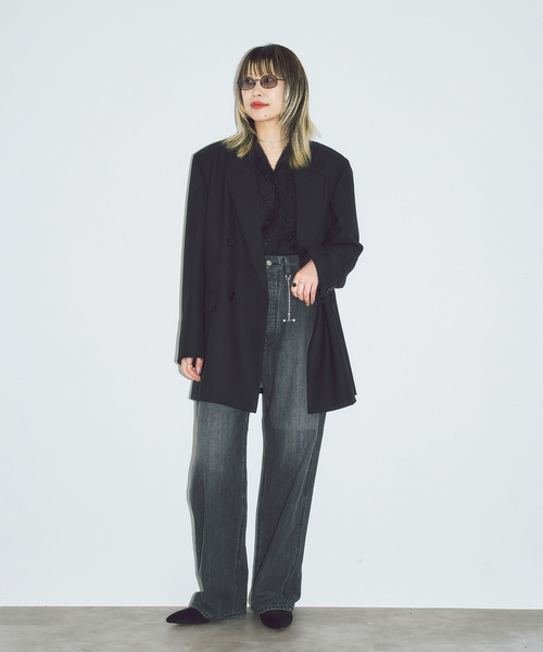 CITYSHOP（シティーショップ）の「DOUBLE OVER ジャケット（その他アウター・レディース・ブラック/ブラウン・38/36）」の7枚目の写真
