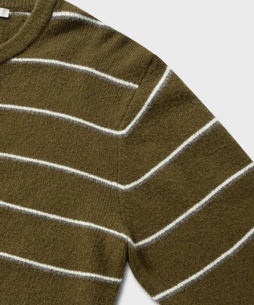 NONBLANK（ノンブランク）の「ウールブレンドクルーネックカーディガン_KHAKI（カーディガン/ボレロ・メンズ・カーキ・MEDIUM/LARGE/X-LARGE）」の4枚目の写真