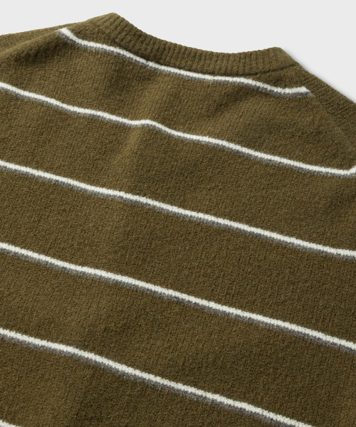 NONBLANK（ノンブランク）の「ウールブレンドクルーネックカーディガン_KHAKI（カーディガン/ボレロ・メンズ・カーキ・MEDIUM/LARGE/X-LARGE）」の5枚目の写真