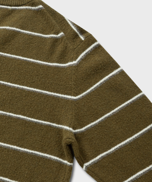 NONBLANK（ノンブランク）の「ウールブレンドクルーネックカーディガン_KHAKI（カーディガン/ボレロ・メンズ・カーキ・MEDIUM/LARGE/X-LARGE）」の6枚目の写真