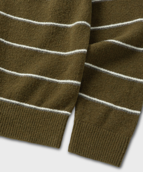 NONBLANK（ノンブランク）の「ウールブレンドクルーネックカーディガン_KHAKI（カーディガン/ボレロ・メンズ・カーキ・MEDIUM/LARGE/X-LARGE）」の7枚目の写真