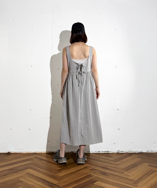 MAISON SELECT(メゾンセレクト)の「6C95 バックリボンワンピ&レースキャミセット(ワンピース・レディース・ライトブルー/ブラック/ホワイト/グレー・FREE)」の19枚目の写真