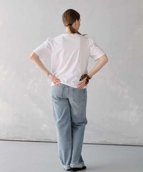 ZAKKA-BOX(ザッカボックス)の「レイヤードレースプリントTシャツ(Tシャツ/カットソー・レディース・ブラック/ホワイト・FREE)」の4枚目の写真